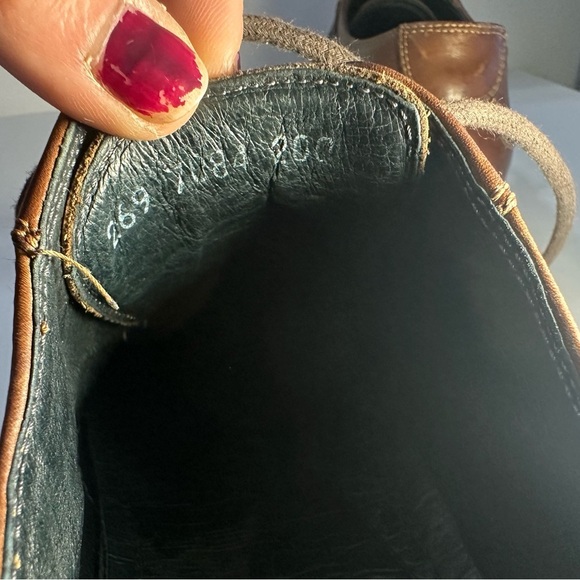 Bacco Bucci Men’s 9 Oxford Brown Leather Dress Shoes Made In Italy - Picture 12 of 15